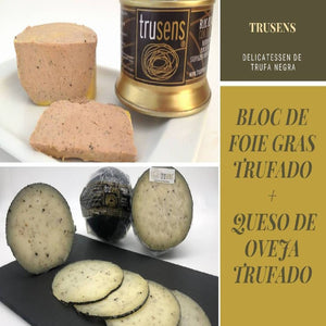 Bloc de Foie Gras de Pato Trufado + Queso de Oveja Trufado - Spainity
