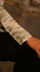 Fitted satin shirt