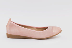 Zapatos bajos bailarina Fanatik mujer piel rosa 9333 hecho en España