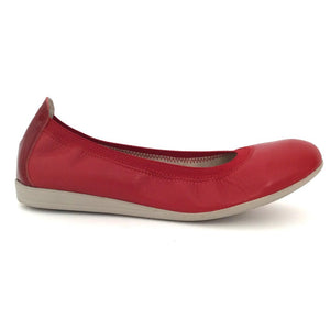 Zapatos bailarina Fanatik mujer piel napa rojo 9639 hecho en España