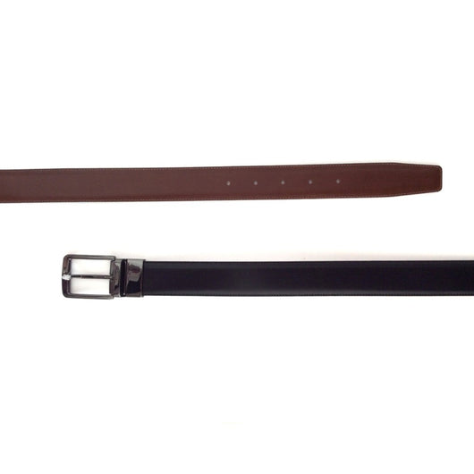 Cinturón reversible piel napa negro/cuero 430