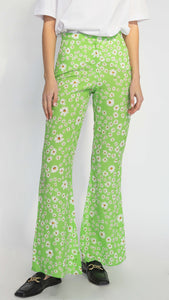 ÚLTIMAS UNIDADES - Flowing wide-leg green trousers