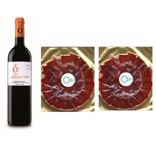 Una pareja perfecta: 200g Jamón Ibérico y Botella de Vino Tinto