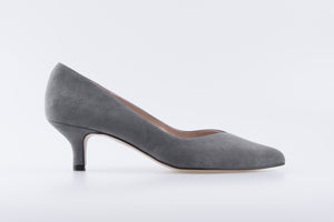 Zapatos salón 45mm. Fanatik mujer piel ante gris 666 hecho en España