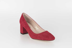 Zapatos salón 55mm. Fanatik mujer piel ante rojo 710 hecho en España