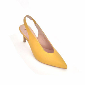 Zapatos salón 70mm. piel napa amarillo 468 hecho en España
