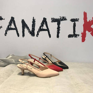 Zapatos salón 50mm. Fanatik mujer piel napa rojo 253 hecho en España