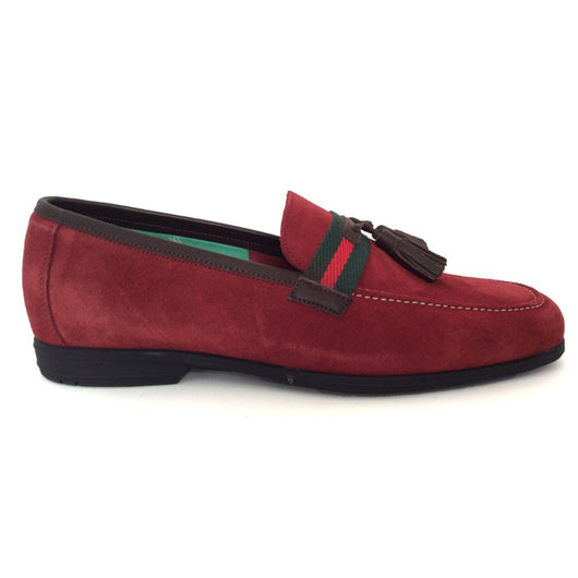 Zapatos Fanatik hombre piel rojo 17301 hecho en España